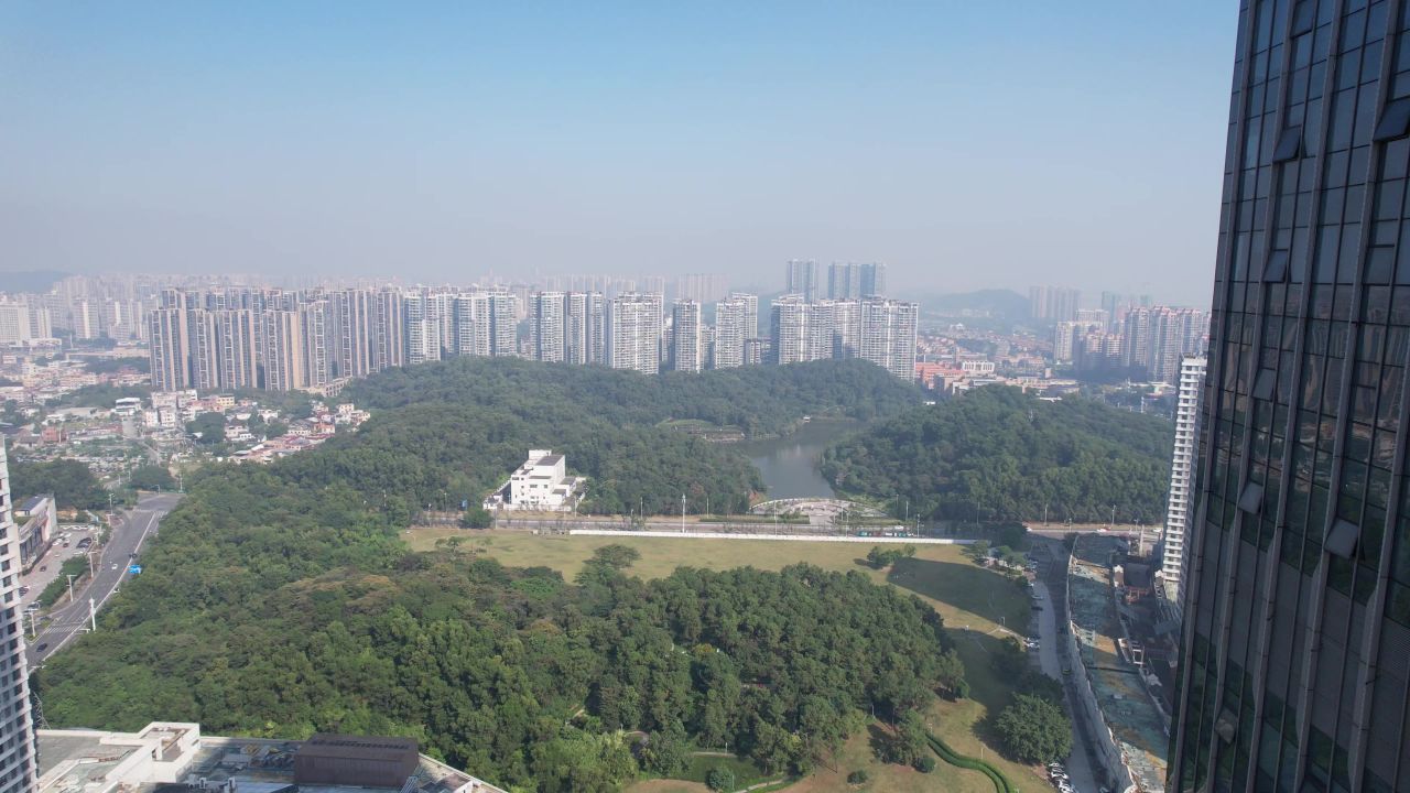广东江门城市建设航拍 
