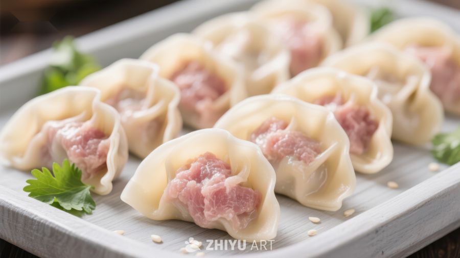 鲜肉饺子精致摆盘