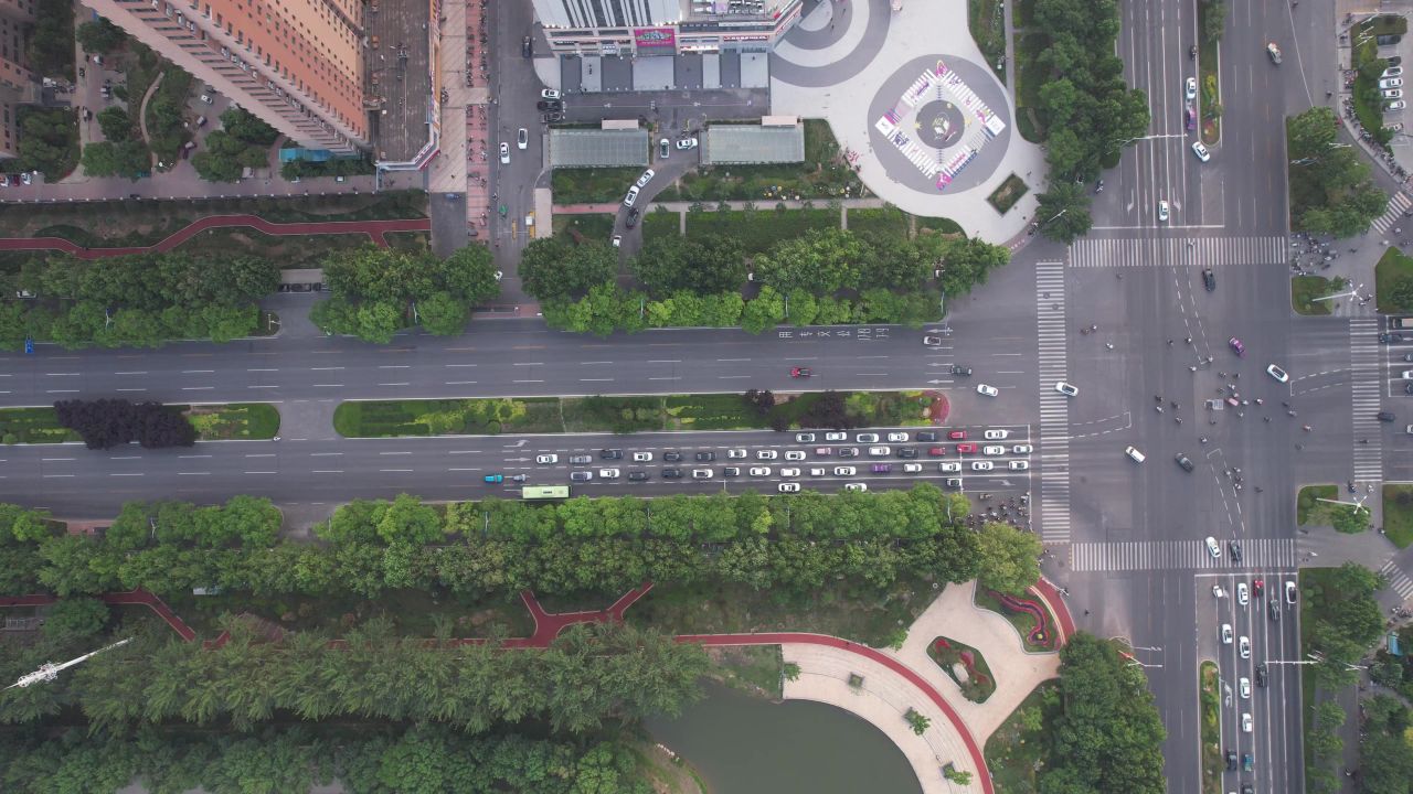 河南新乡城市风光航拍