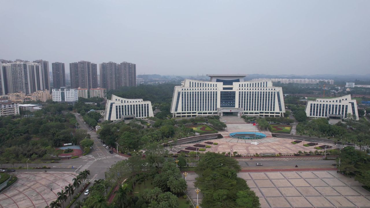 广西钦州市政府建筑航拍 