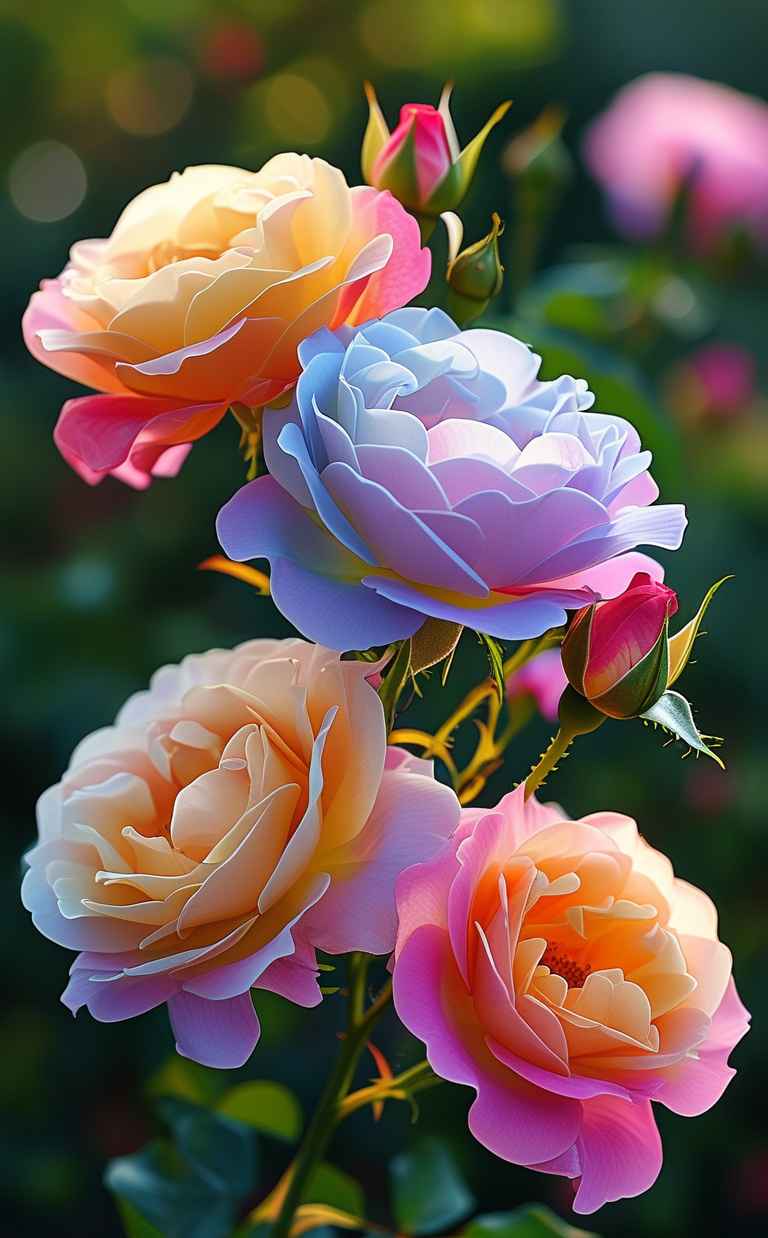 五颜六色的花朵，玫瑰花 13