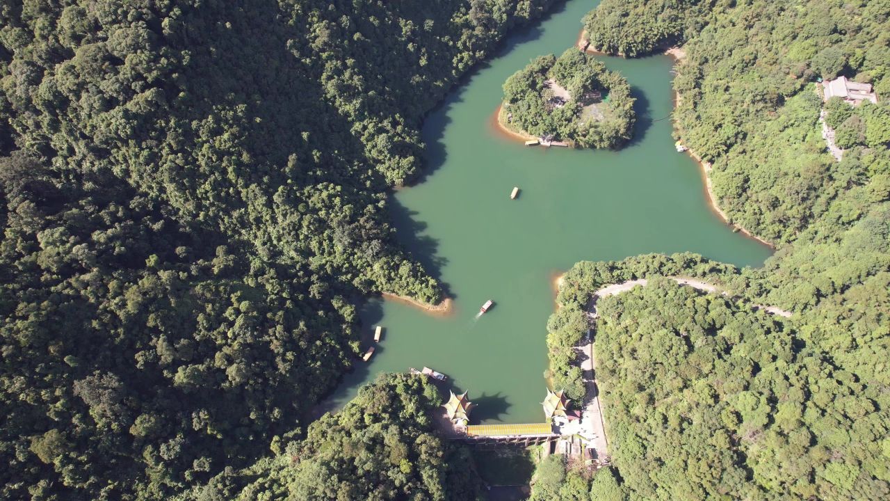 广东肇庆城市风光旅游景区航拍 