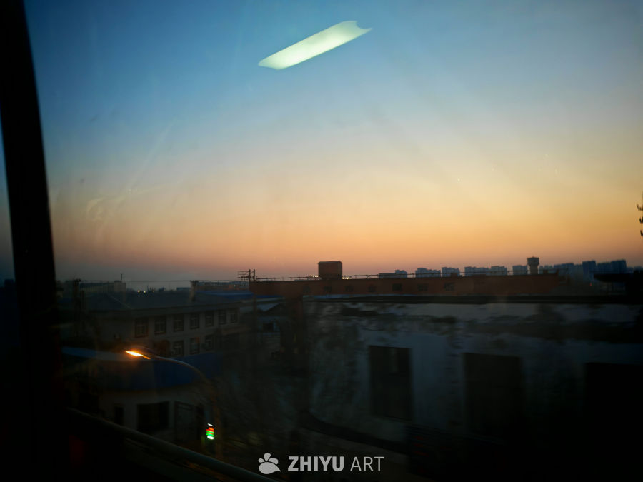 黄昏的城市剪影