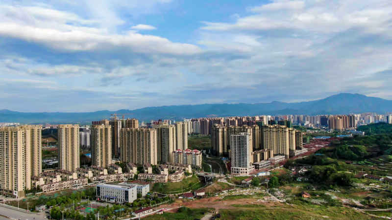湖南怀化城市全景 