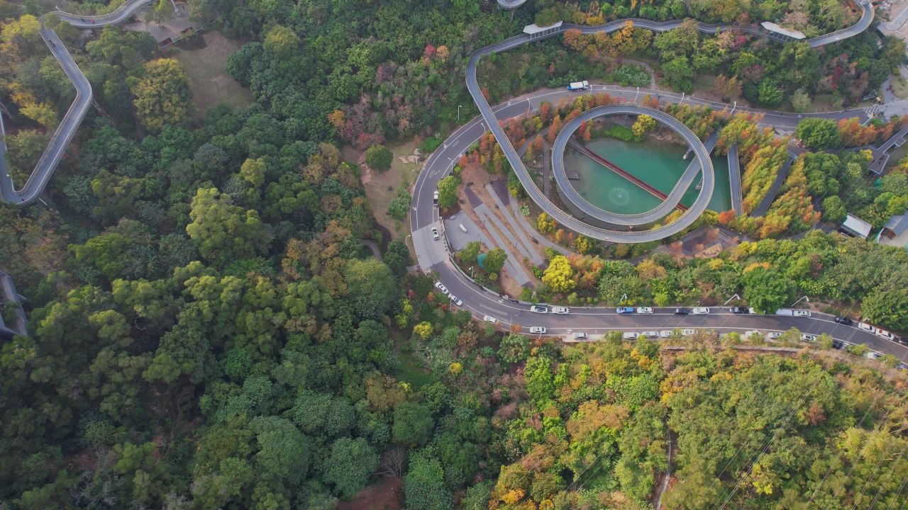航拍福州福道景观