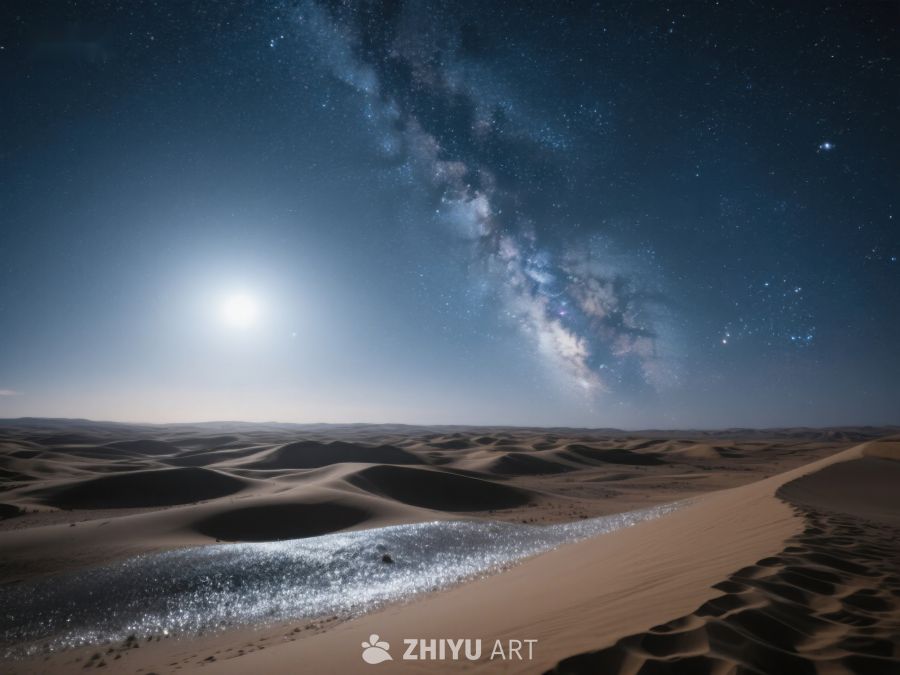 沙漠夜景与银河 102