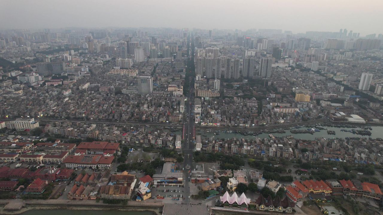 北海城市风光城市大景航拍  