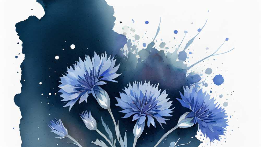 菊花束的水彩白色背景