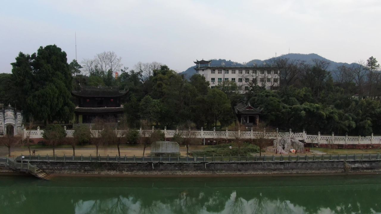 湖南洪江黔阳古城4A景区航拍 