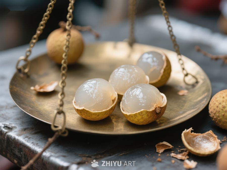 龙眼果在古秤上称重 321