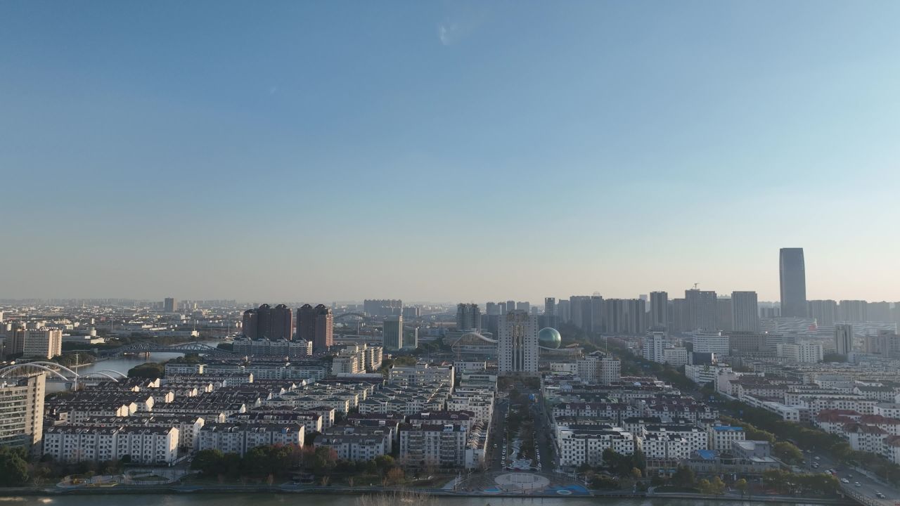 4K航拍城市建筑交通道路风光大景 5