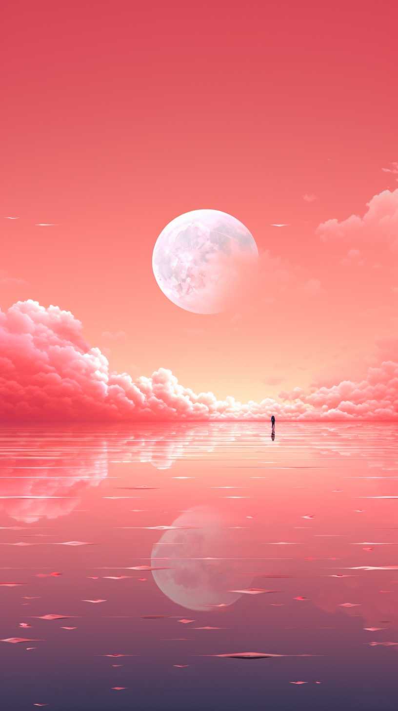 红色背景艺术图