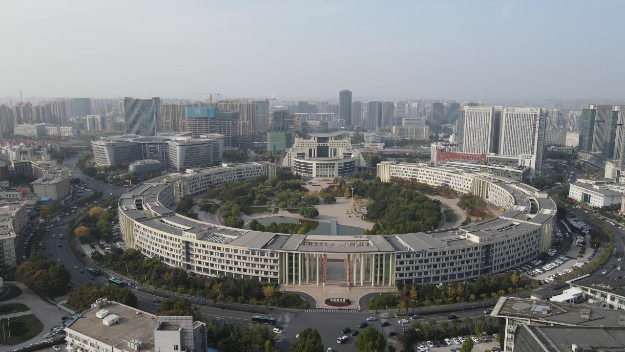 山东济南城市风光地标建筑航拍 
