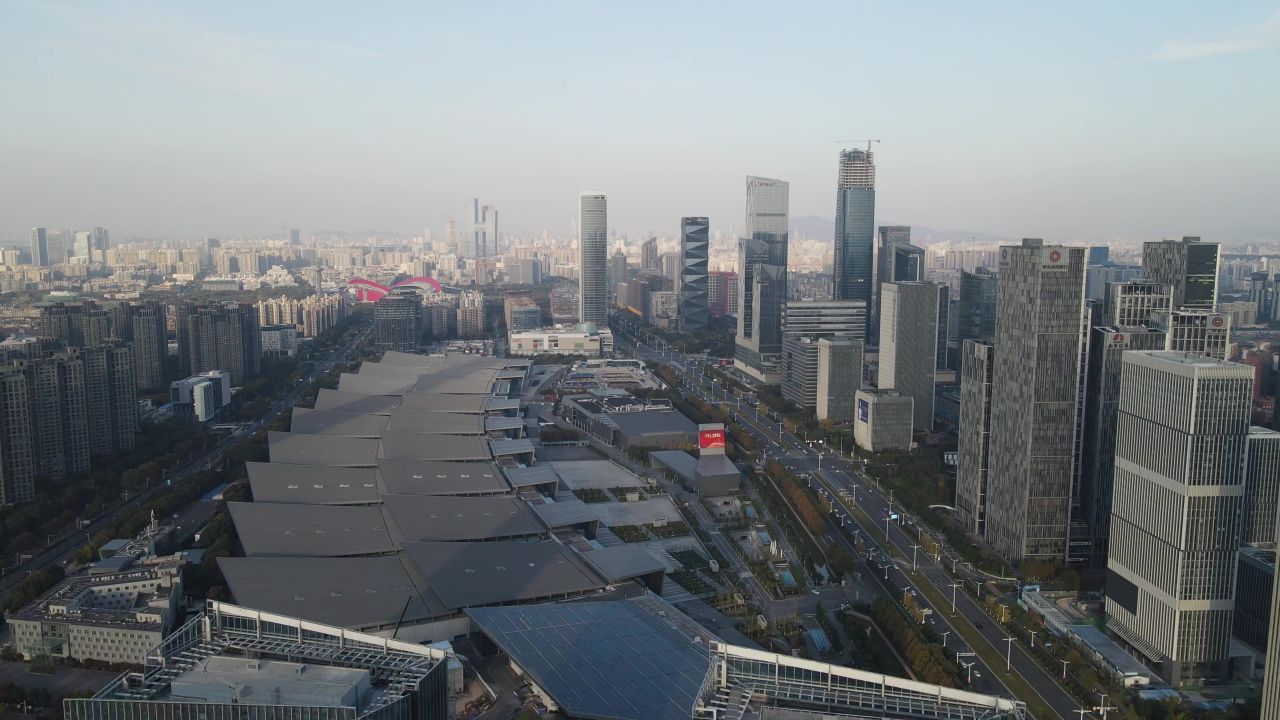南京国际会展中心航拍