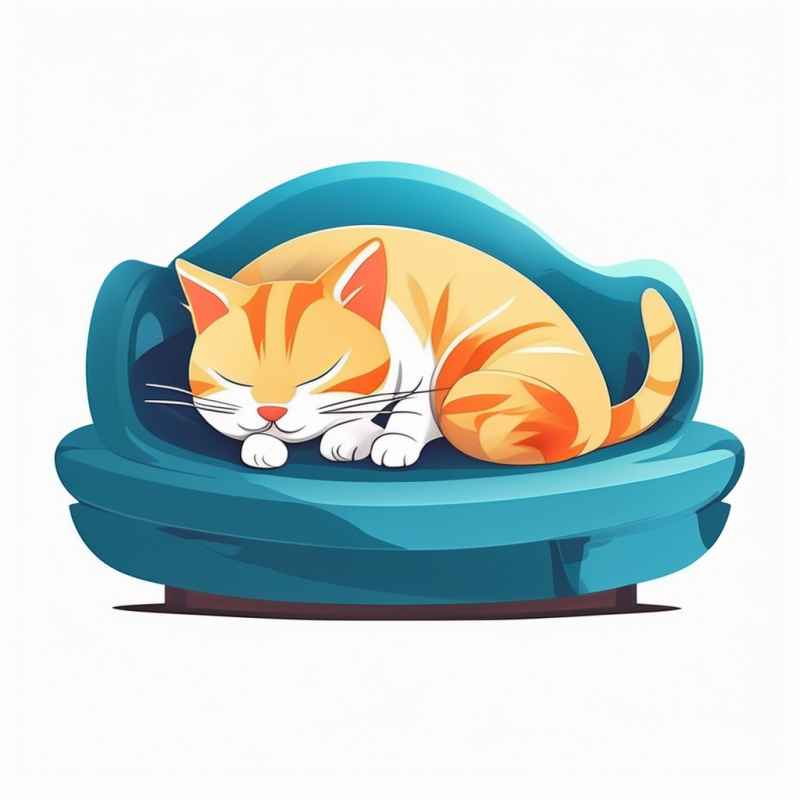 爱睡懒觉的猫咪插画元素 27