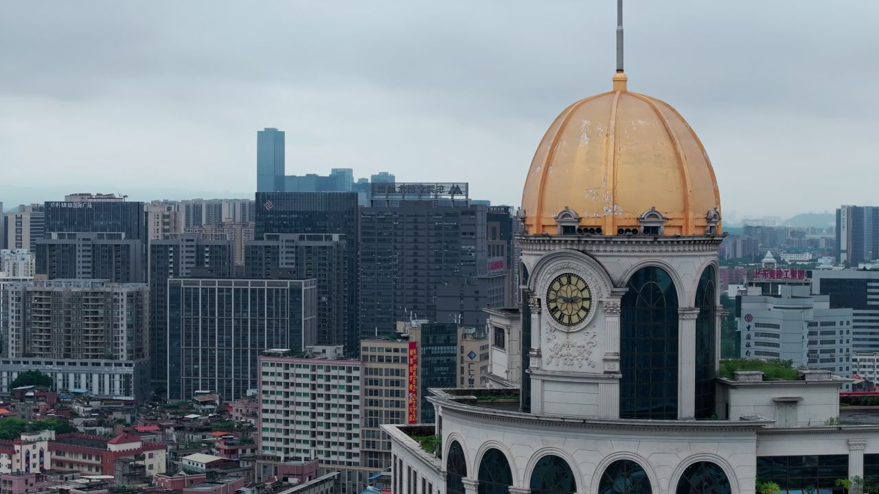 广东东莞城市建筑风光航拍 1