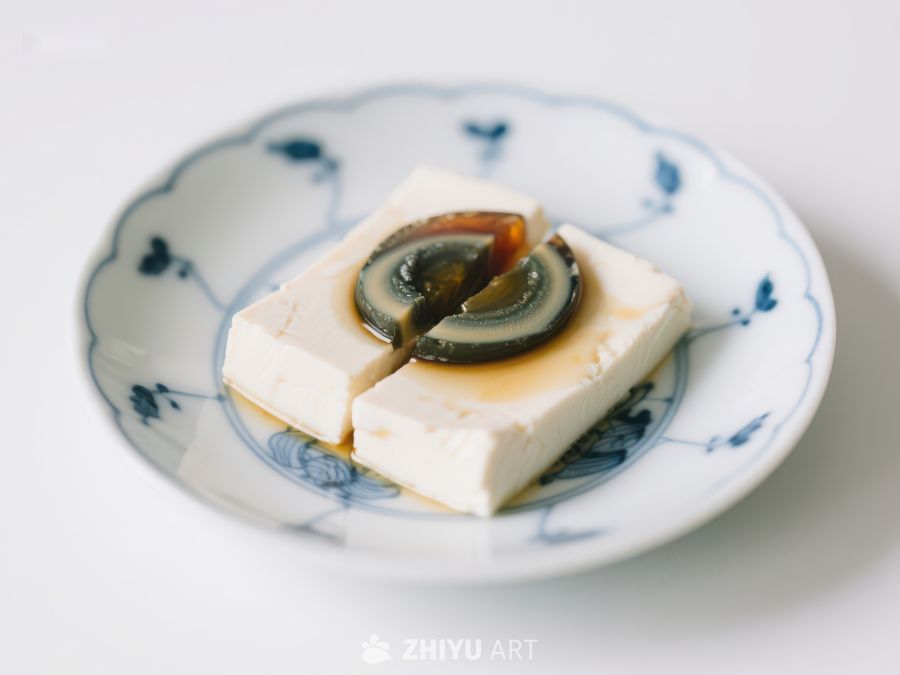 豆腐配皮蛋，传统美食 127
