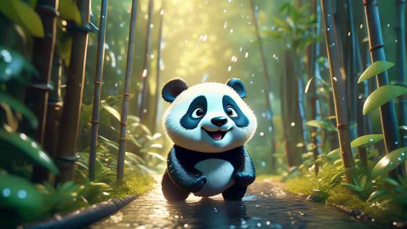 竹林背景雨林熊猫 13