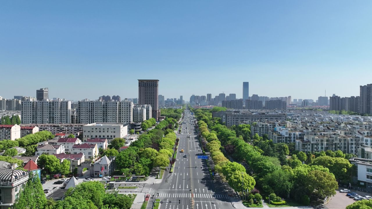 4K航拍昆山城市建筑风光 2