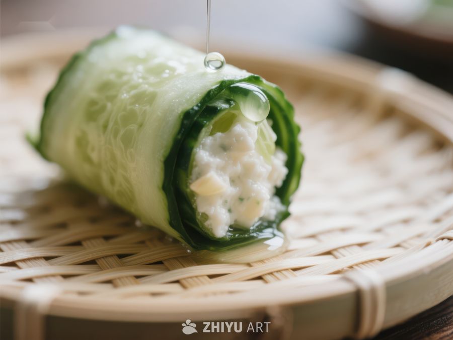 黄瓜卷配奶油馅料 297
