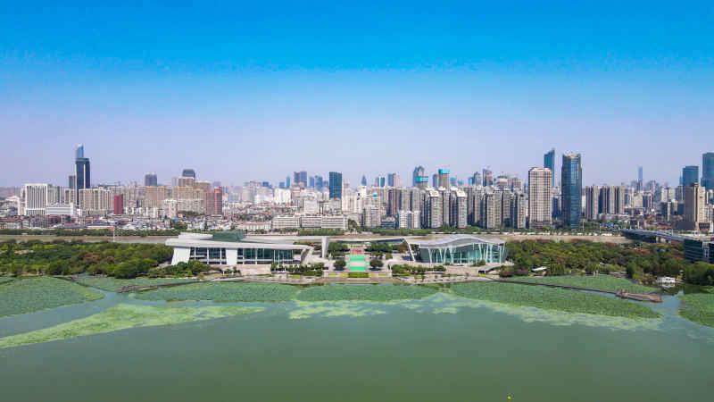 湖北武汉城市风光航拍摄影图