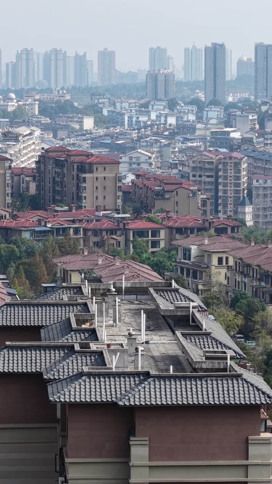 城市天际线俯瞰