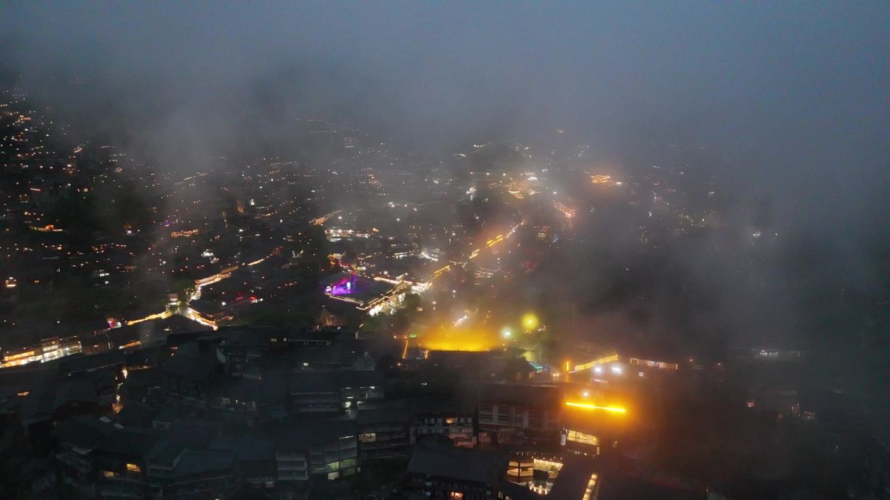 贵州千户苗寨夜景航拍 2