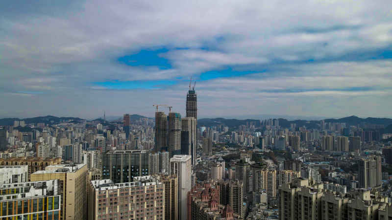 贵州贵阳城市建设航拍摄影图