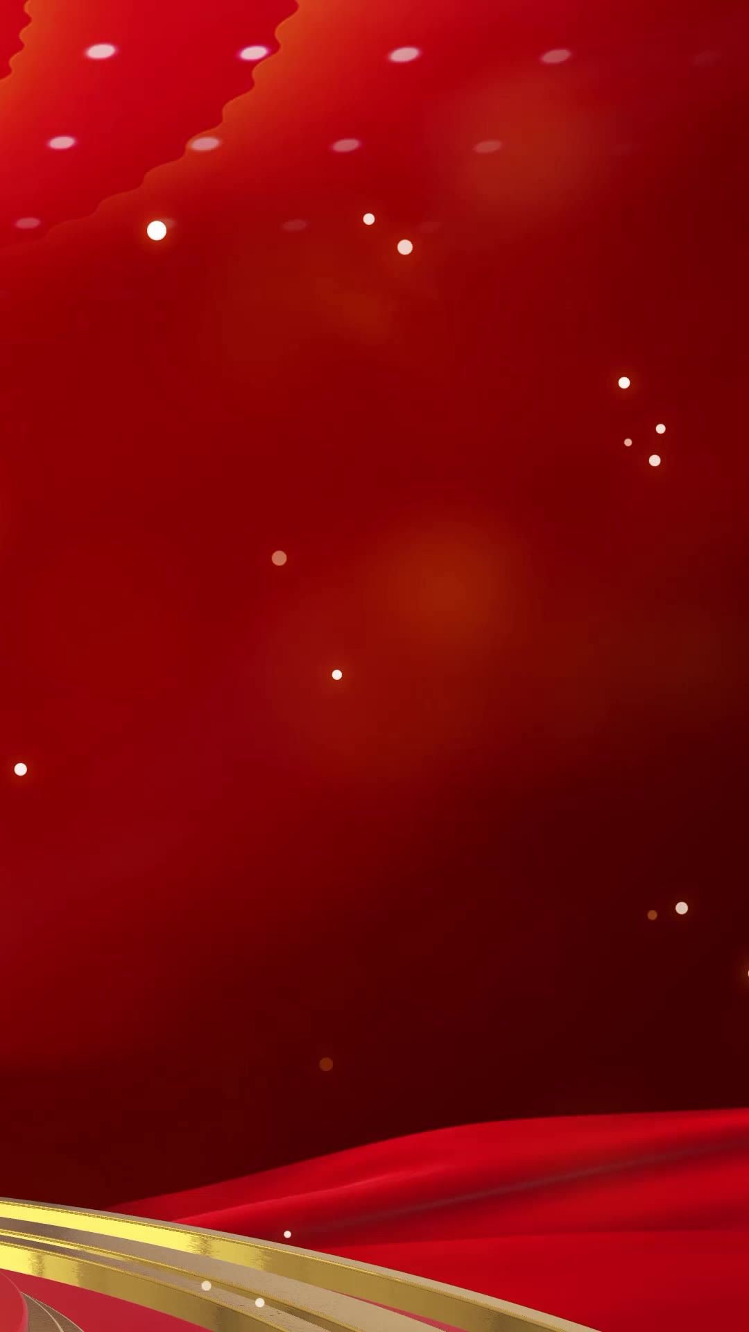 竖版红色粒子红绸光束背景视频素材 89