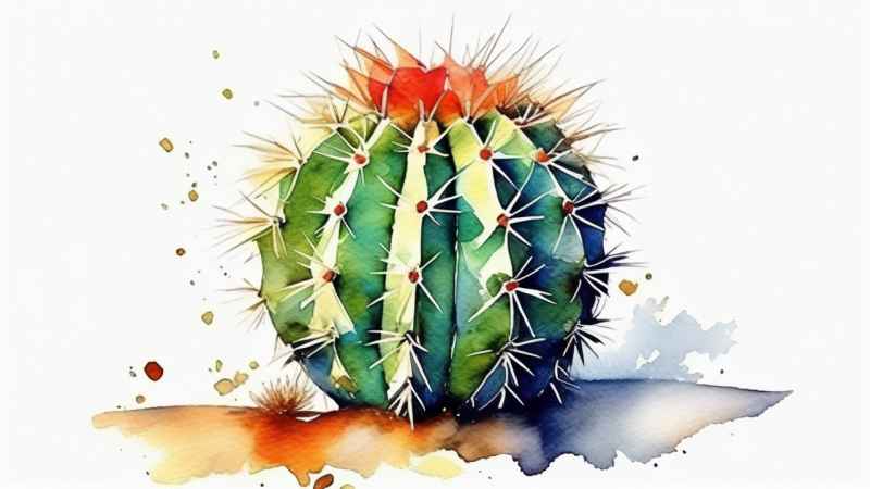 仙人掌自然植物插画 65