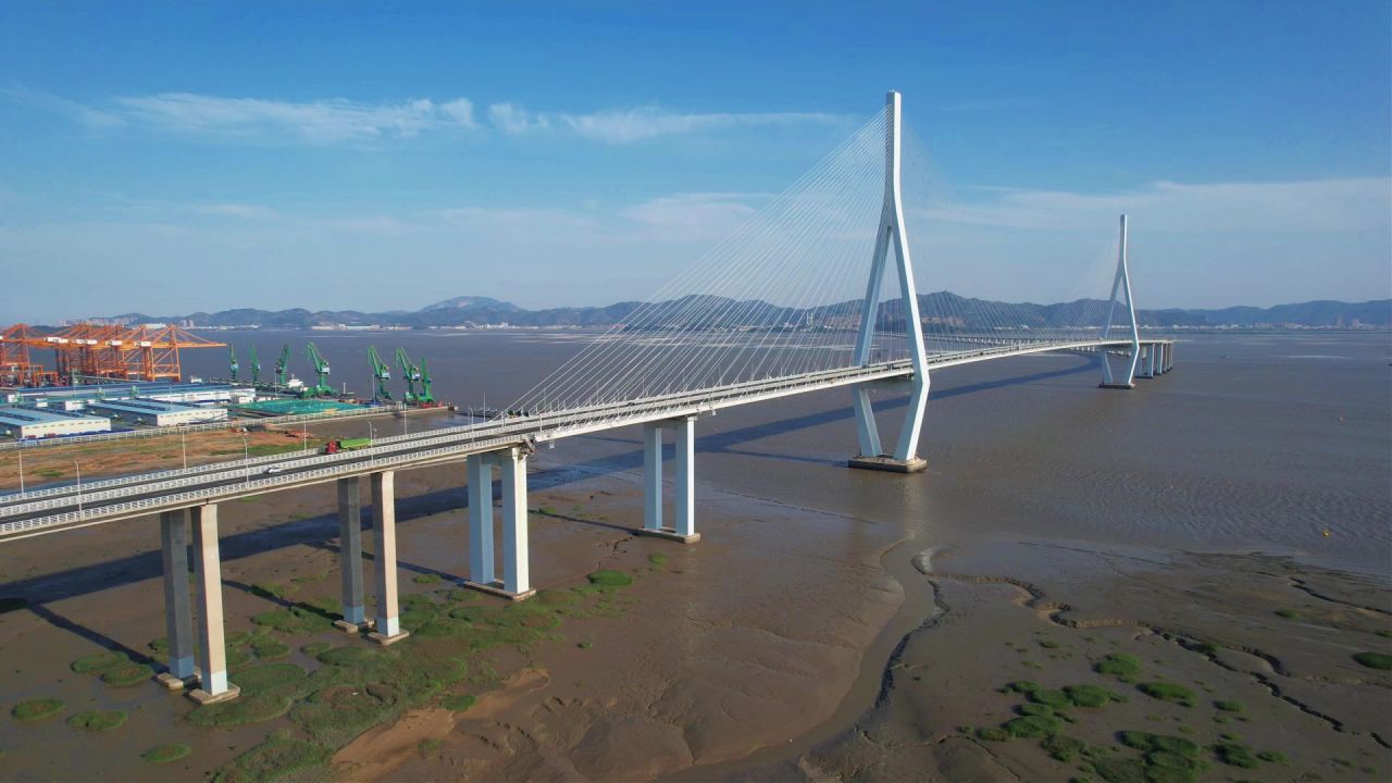 厦门航拍厦漳大桥景观