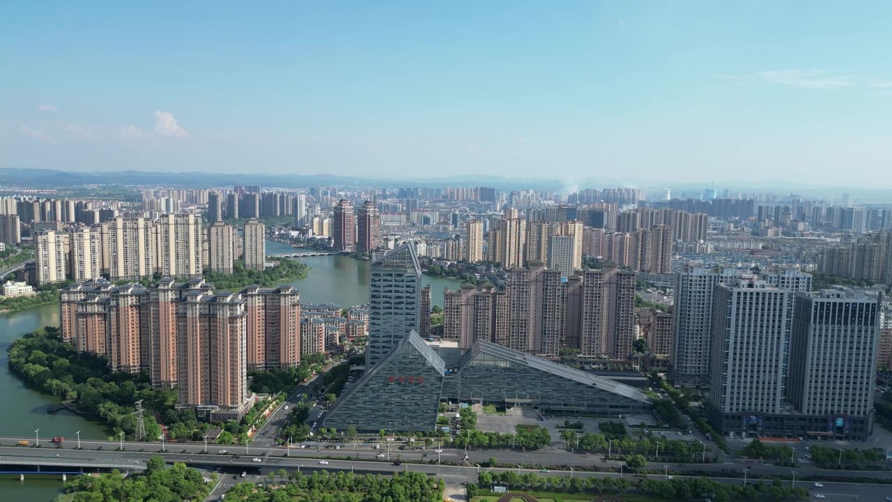 航拍江西新余体育中心