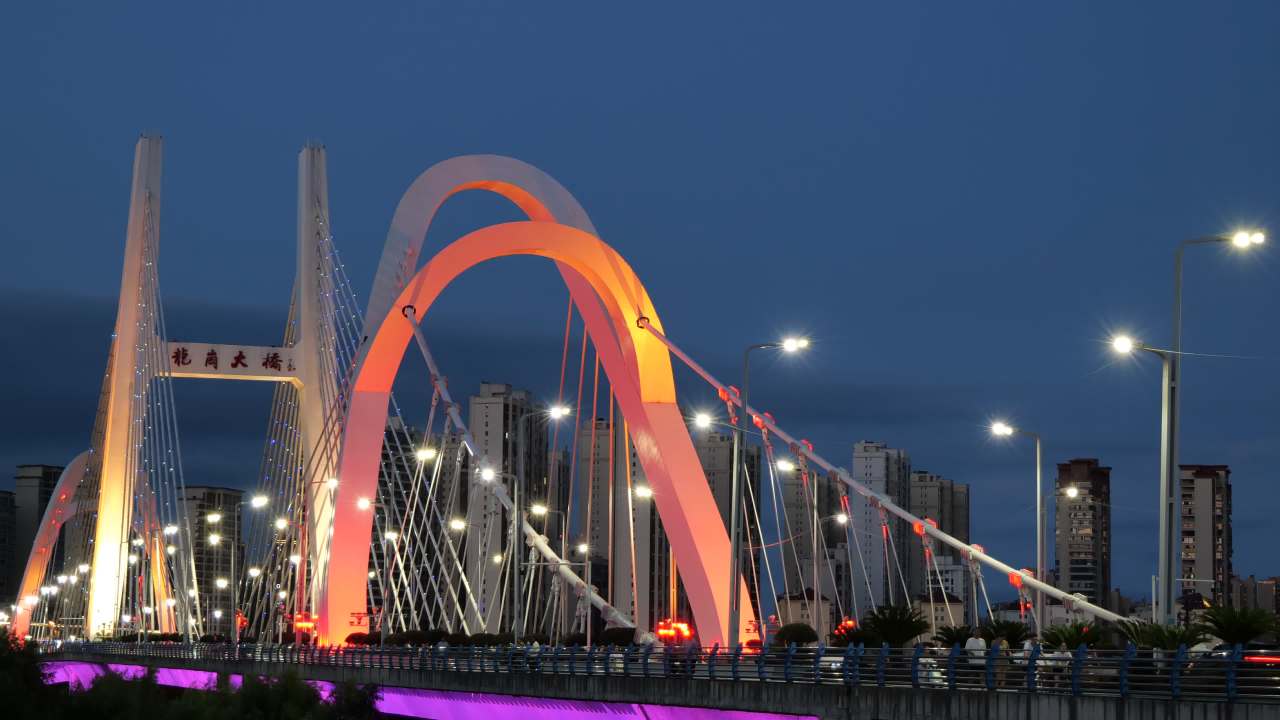 夜色下的城市大桥 21