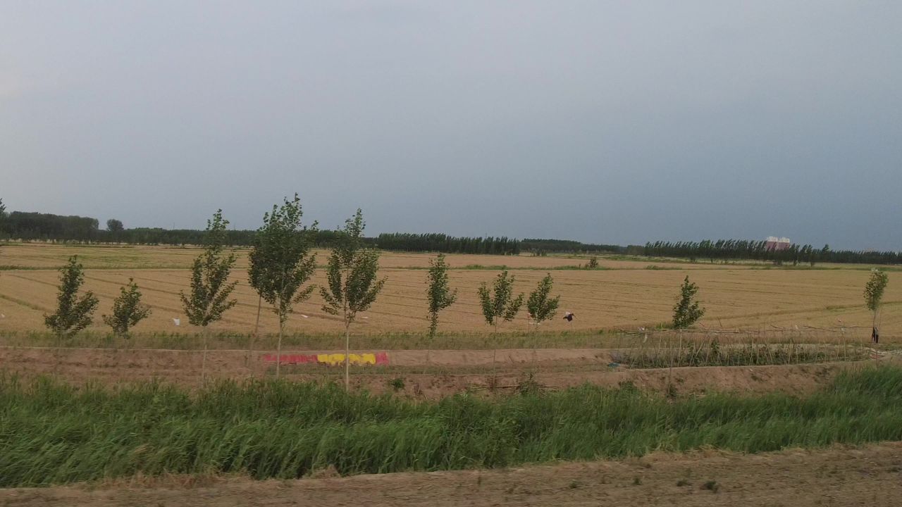 沿途火车窗外风景旅途风光实拍  