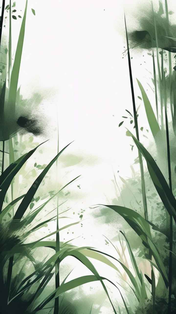 绿竹水墨插画背景图 52