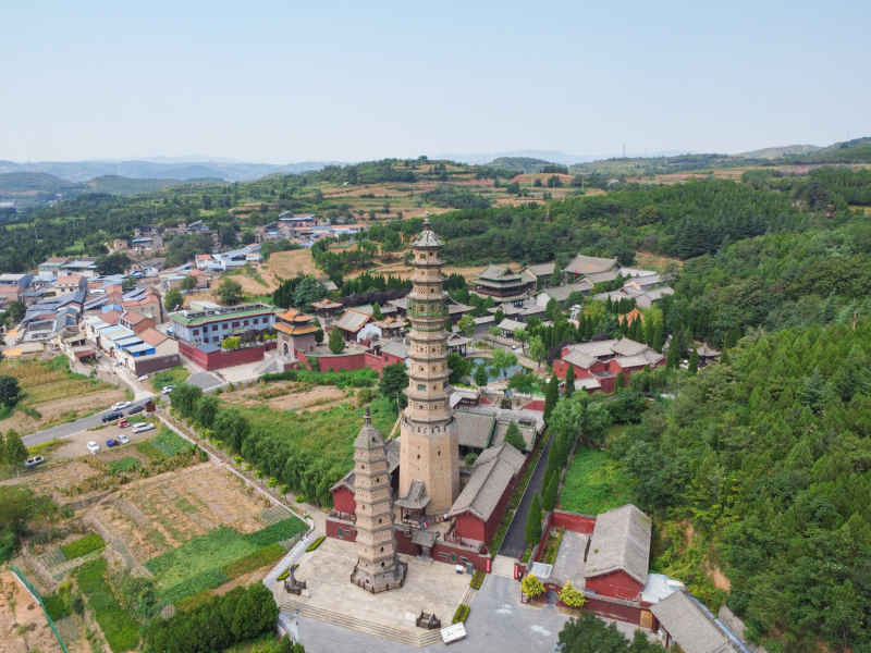 航拍山西晋城古建风光 1