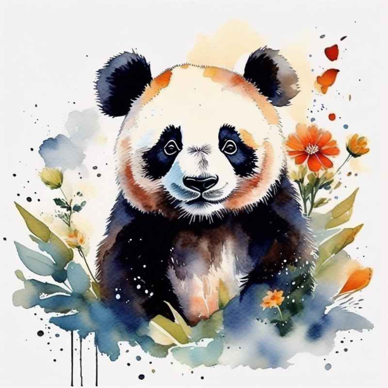 可爱熊猫插画简约风格 125