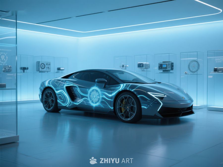 未来感汽车展示于科技展厅 331