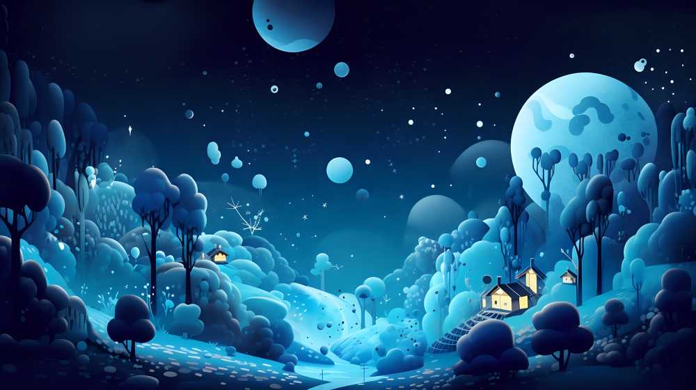 梦幻的夜里发光