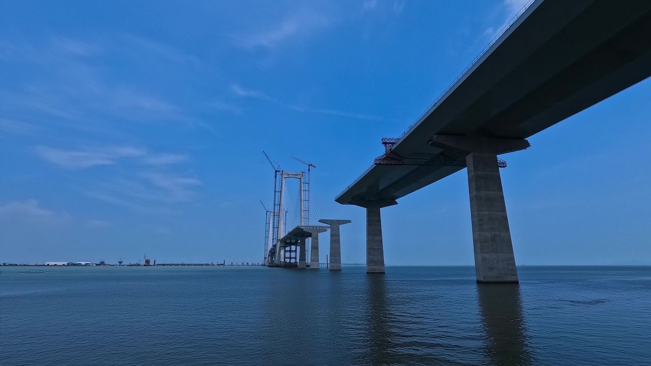 延时摄影深中通道塔桥