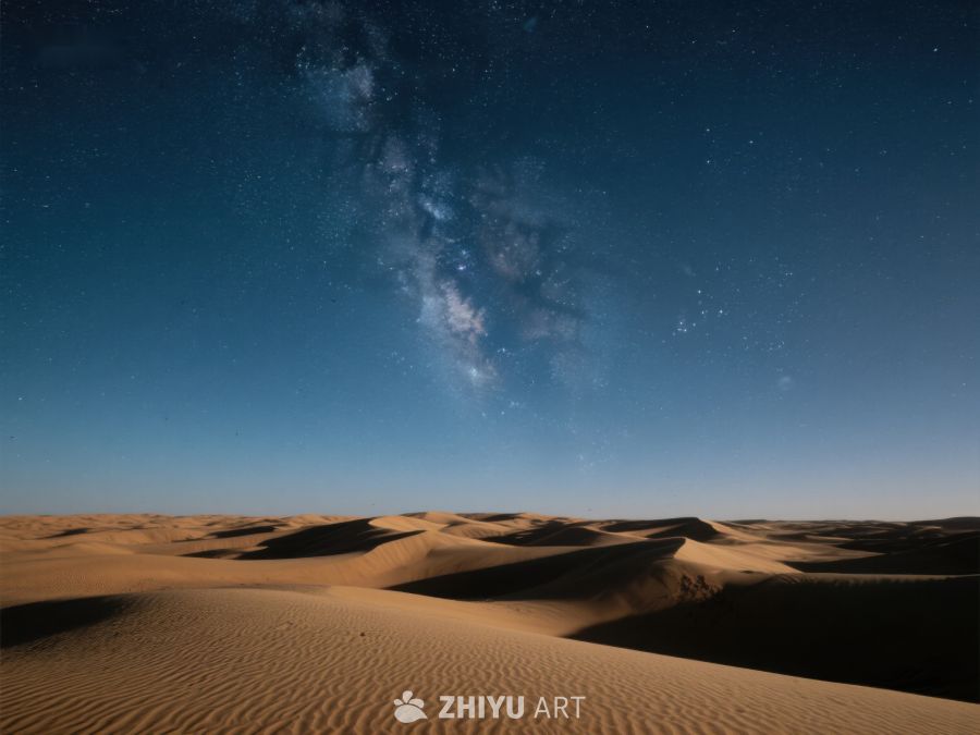 夜空下的沙漠沙丘 377