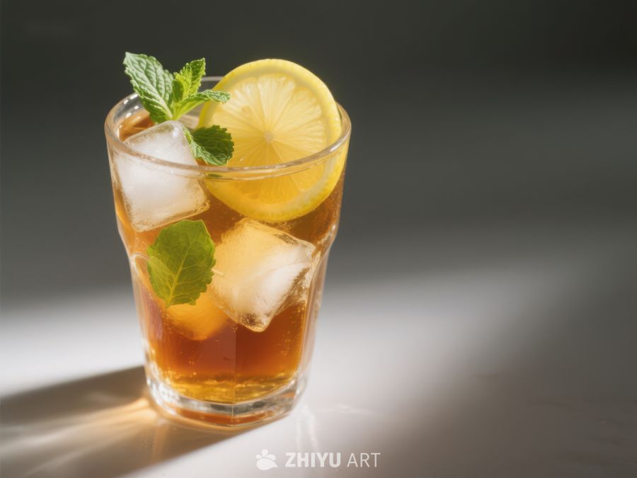 冰爽柠檬茶配薄荷