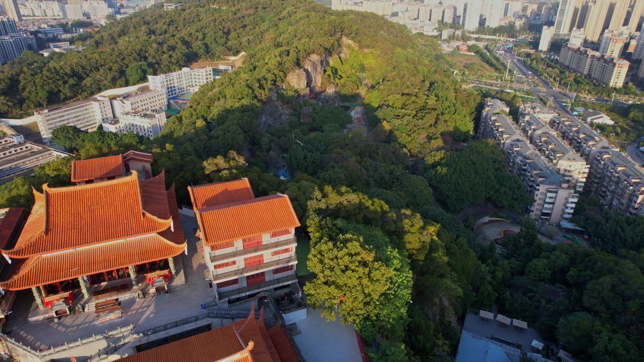 航拍福州照天君宫景观 7