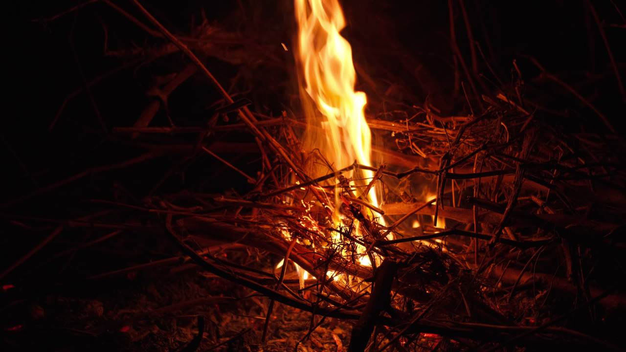 森林大火灾焚烧秸秆火焰燃烧 39