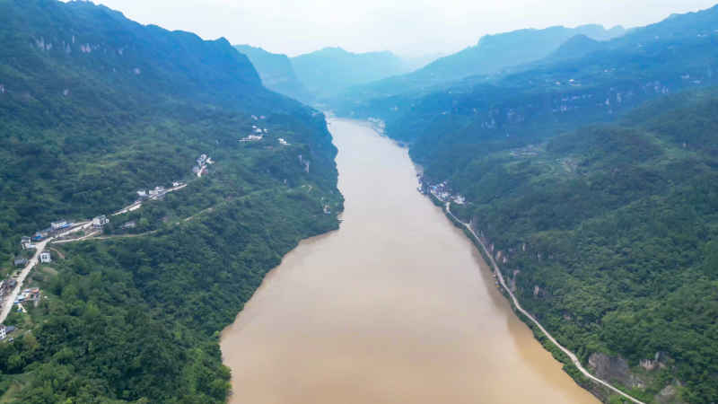 湖北宜昌三峡风景航拍