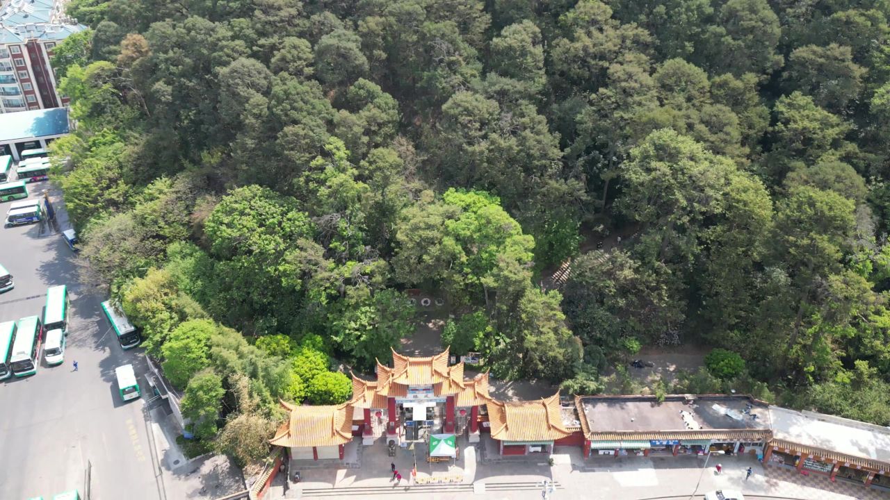 云南昆明金殿4A景区航拍