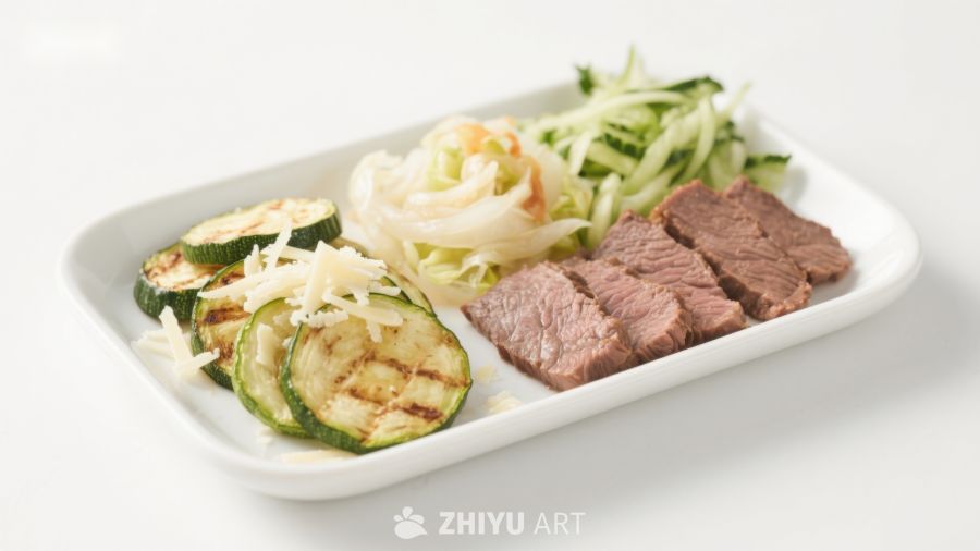 烤牛肉配蔬菜拼盘
