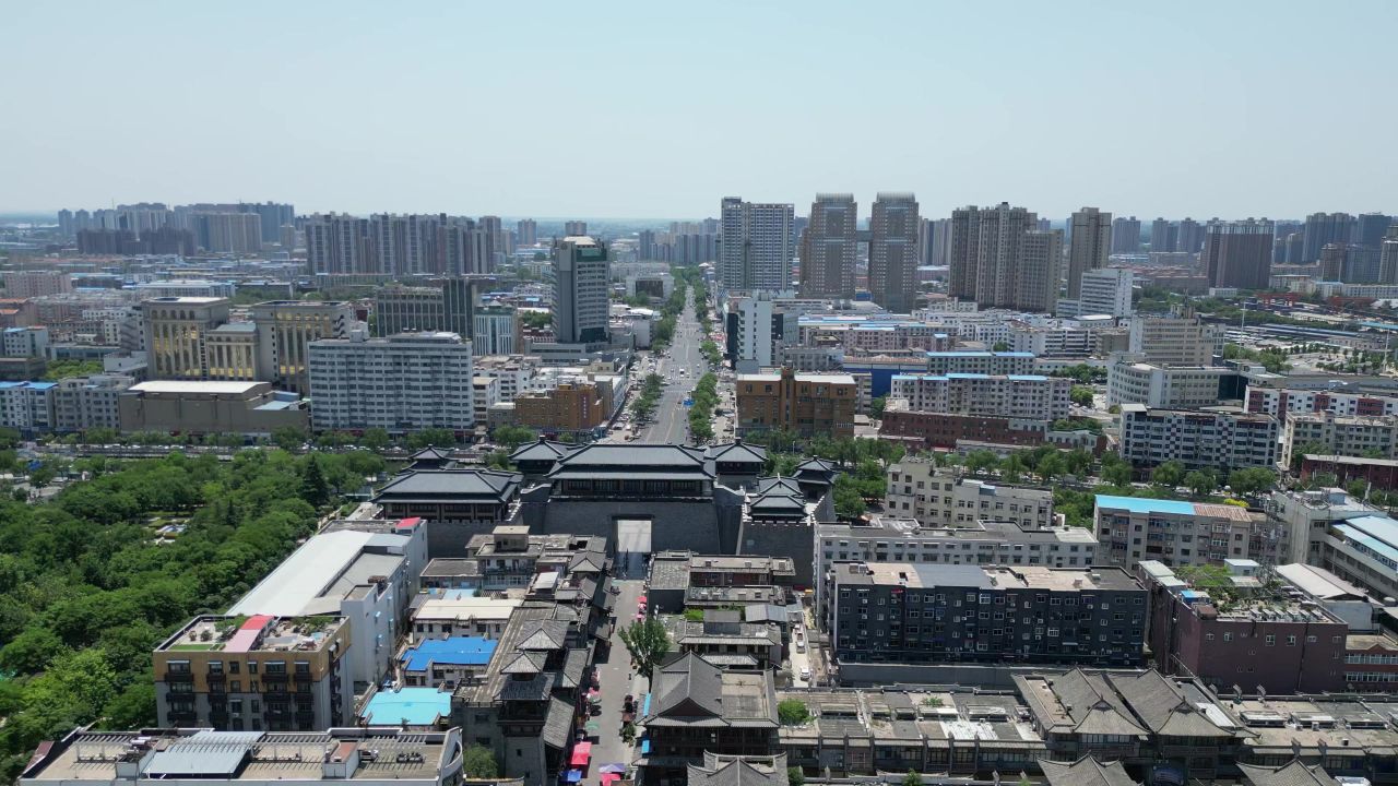 航拍许昌曹魏古城