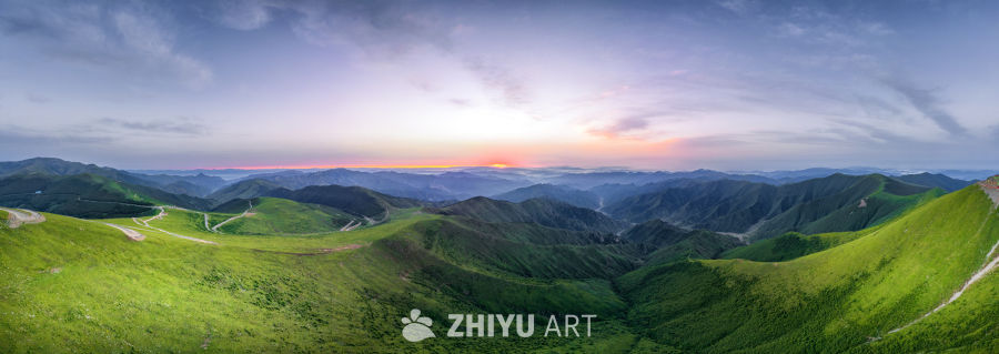 五台山东台顶日出全景图