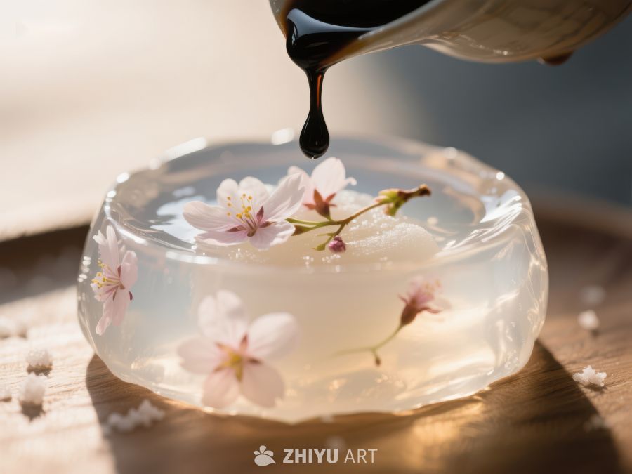 樱花冻品滴入酱汁 284